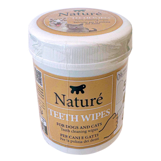 LINGETTES NETTOYANTES POUR LES DENTS NATURÉ – POUR CHIENS ET CHATS (x50)