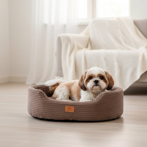 DANDY CORDUROY Panier divan avec coussin amovible pour chiens et chats