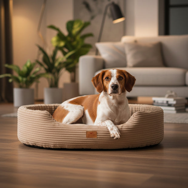 DANDY CORDUROY Panier divan avec coussin amovible pour chiens et chats
